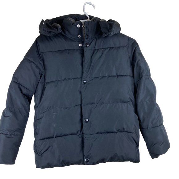 GAP Other - Gap Kids Boys Sz M Black Hooded Winter Quilted Puffer Ski Jacket